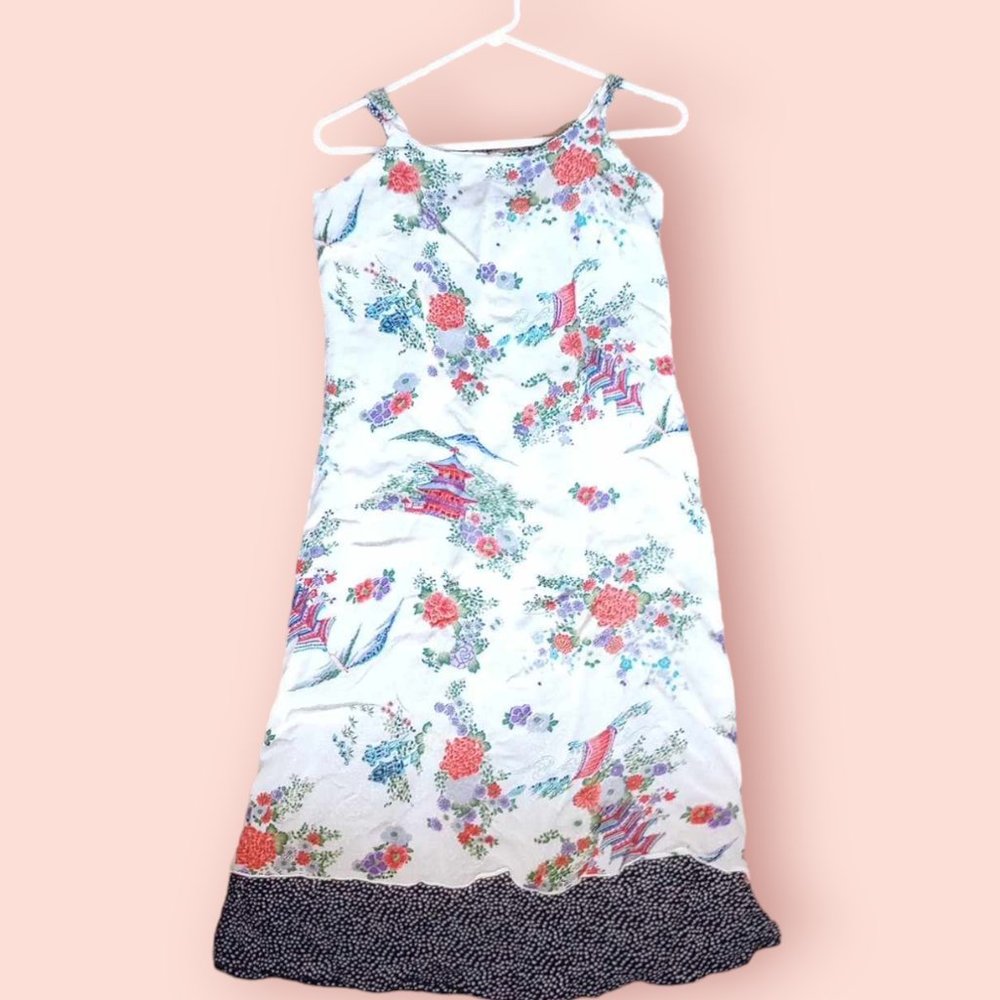 Loco Lindo Reversible Asian Pagoda Sun dress small